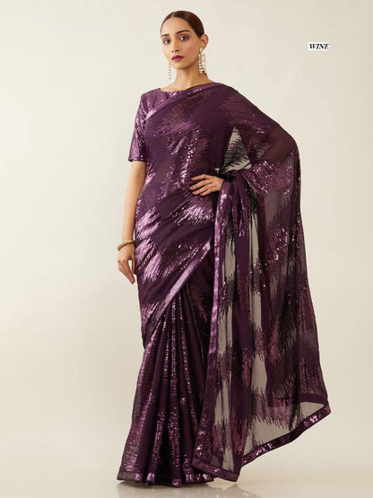 Georgette With Heavy Sequence Saree Anant Tex Exports Private Limited