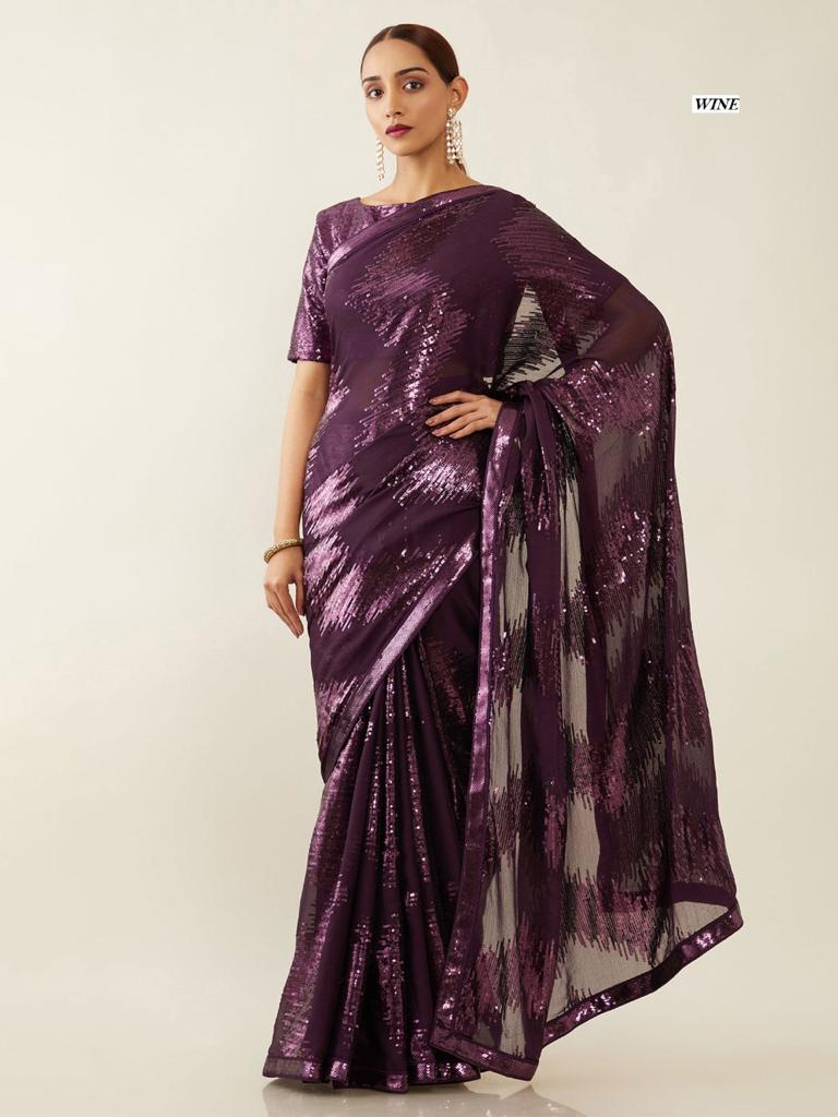 Georgette With Heavy Sequence Saree Anant Tex Exports Private Limited