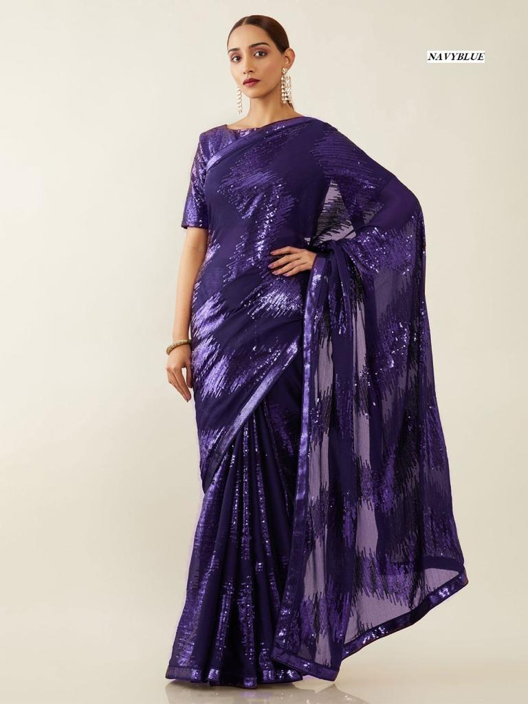 Georgette With Heavy Sequence Saree Anant Tex Exports Private Limited