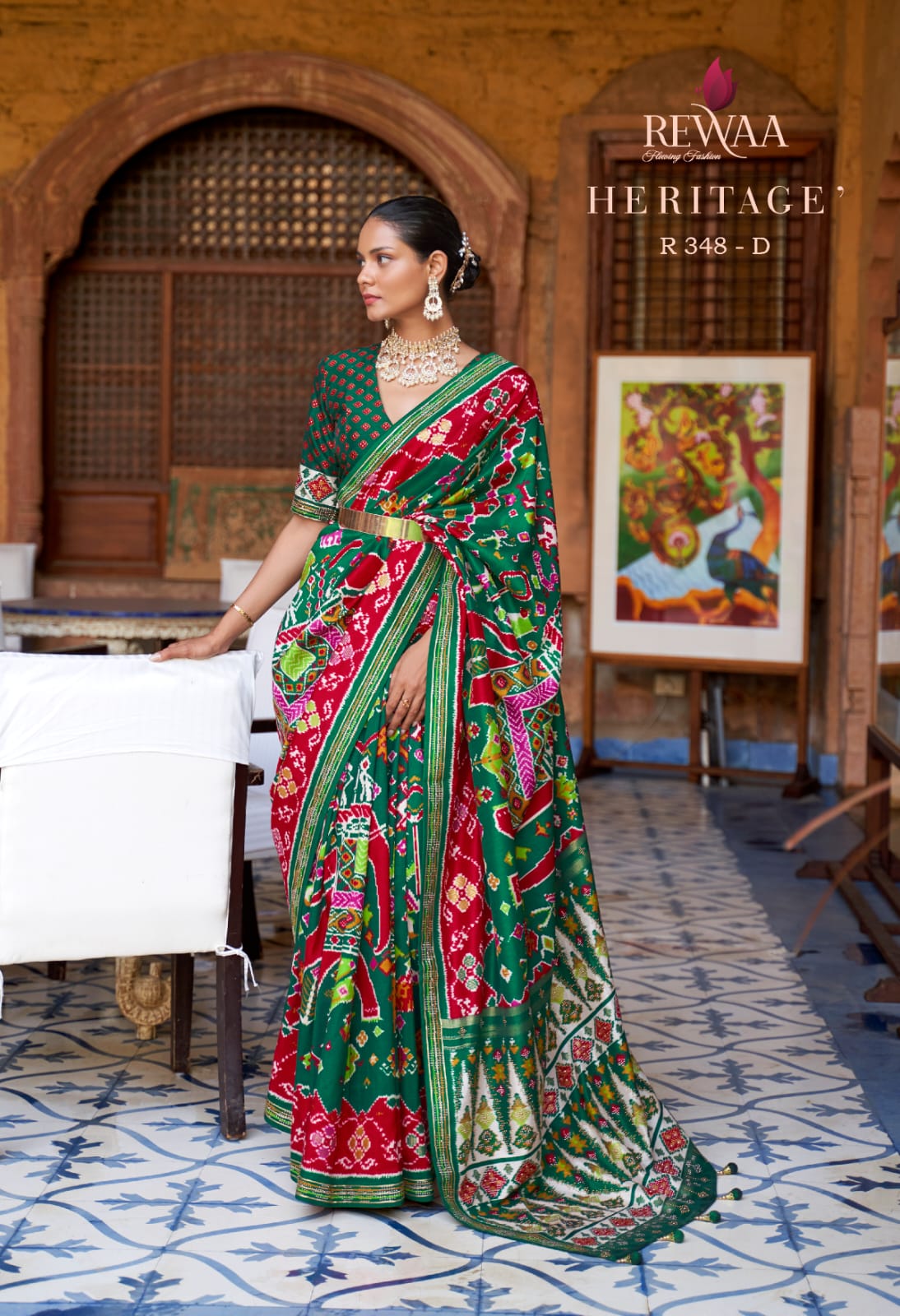 Rewaa Heritage Pure Designer Silk Patola Saree Anant Tex Exports Private Limited