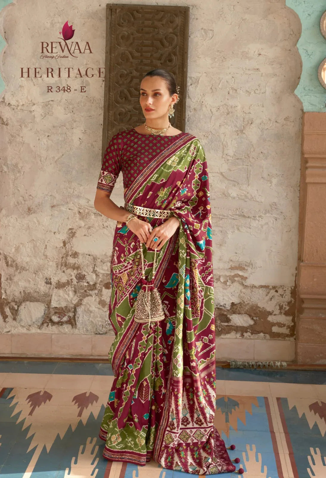 Rewaa Heritage Pure Designer Silk Patola Saree Anant Tex Exports Private Limited