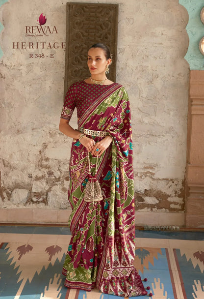 Rewaa Heritage Pure Designer Silk Patola Saree Anant Tex Exports Private Limited