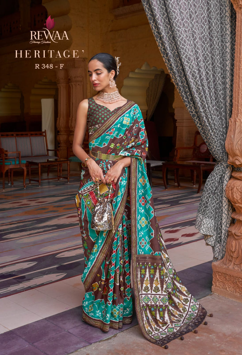Rewaa Heritage Pure Designer Silk Patola Saree Anant Tex Exports Private Limited