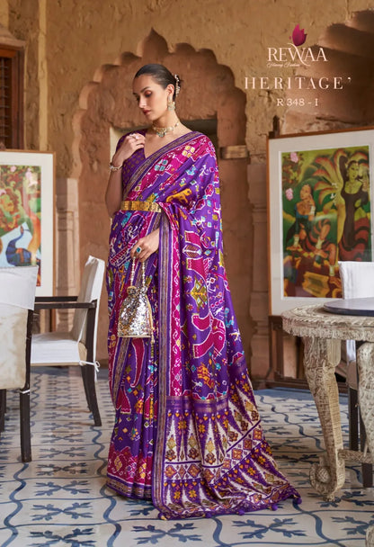 Rewaa Heritage Pure Designer Silk Patola Saree Anant Tex Exports Private Limited