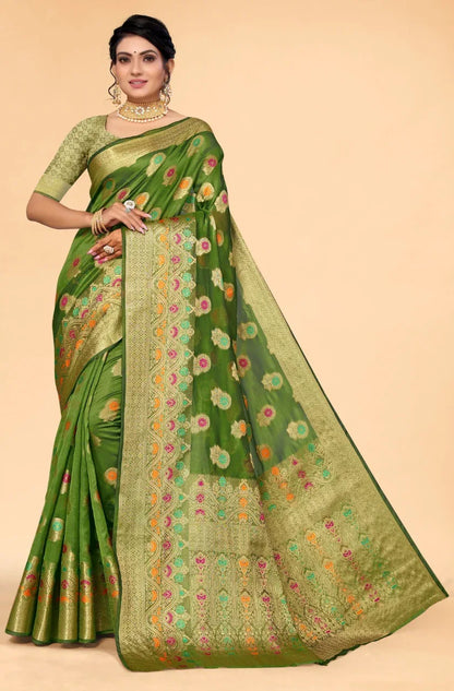 RAAZI VOL 04 ORGANZA FESTIVE WEAR SILK SAREE Anant Tex Exports Private Limited