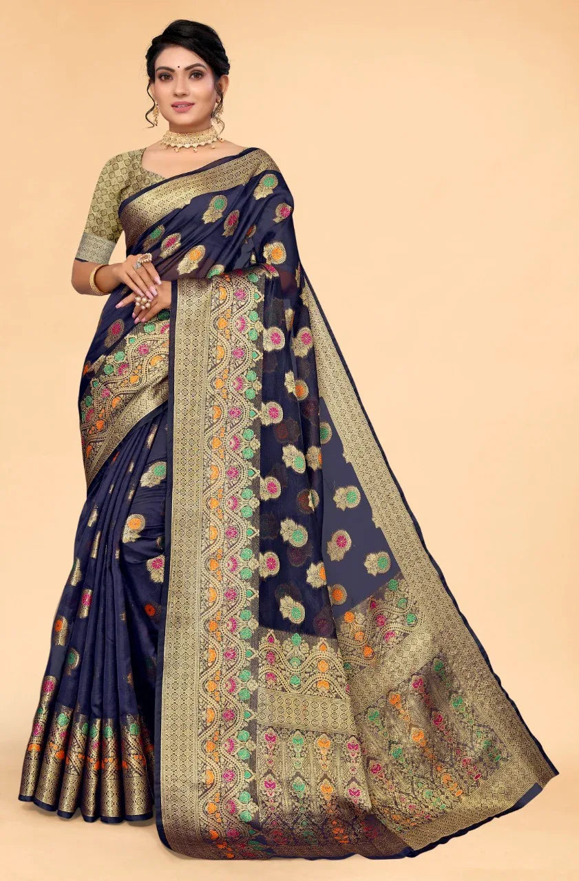 RAAZI VOL 04 ORGANZA FESTIVE WEAR SILK SAREE Anant Tex Exports Private Limited