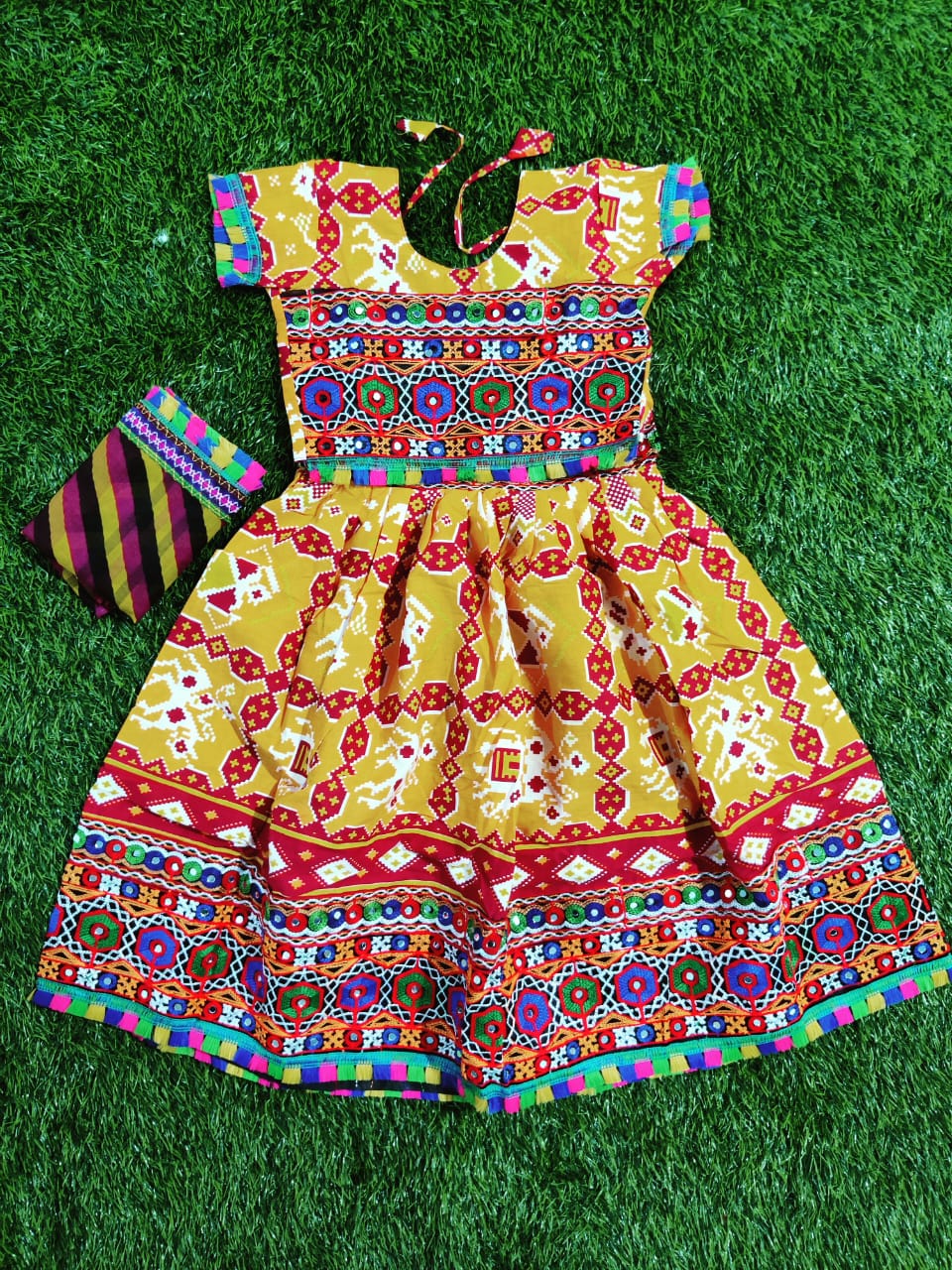 Navratri Traditional full embroidery  gher Lehenga for kids Anant Tex Exports Private Limited