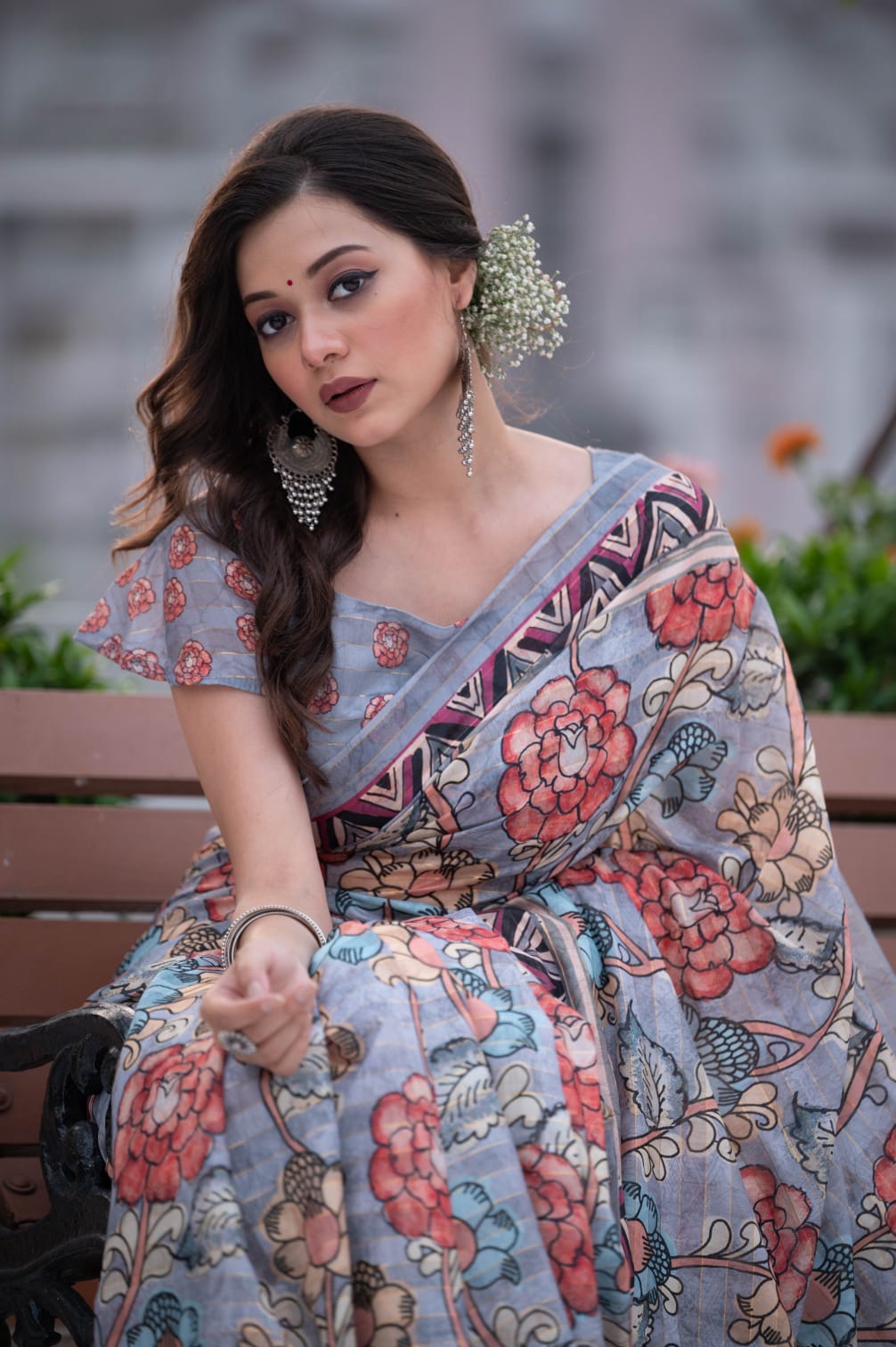 Kalamkari Print Soft Linen Cotton Saree Anant Tex Exports Private Limited