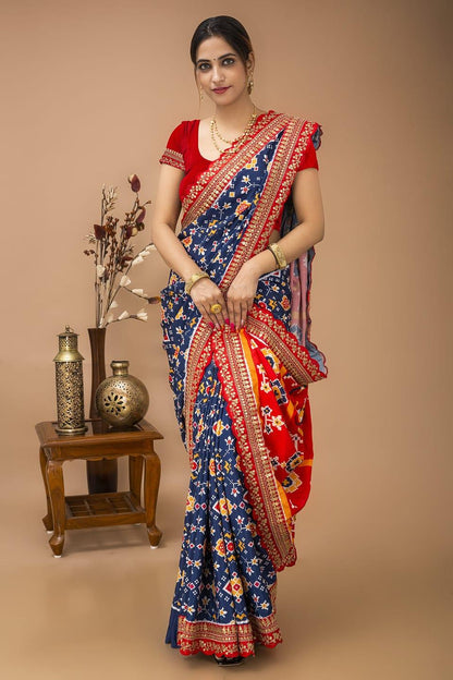 Satin Silk &amp; Digital Print Saree Anant Tex Exports Private Limited