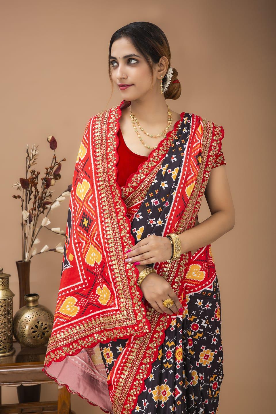 Satin Silk &amp; Digital Print Saree Anant Tex Exports Private Limited