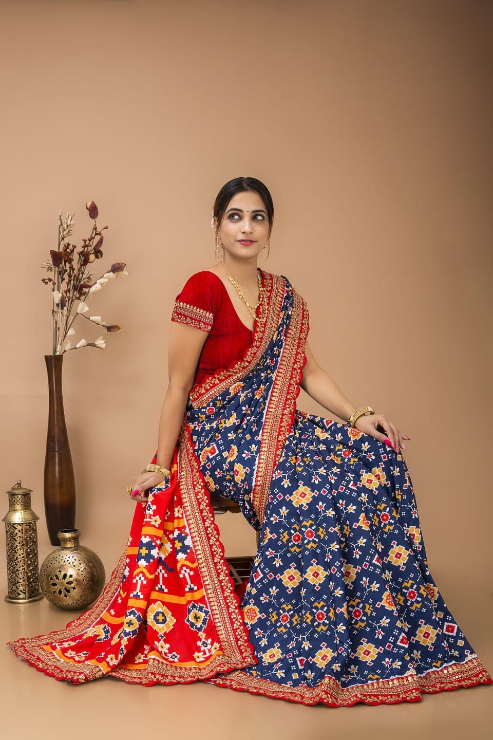 Satin Silk &amp; Digital Print Saree Anant Tex Exports Private Limited