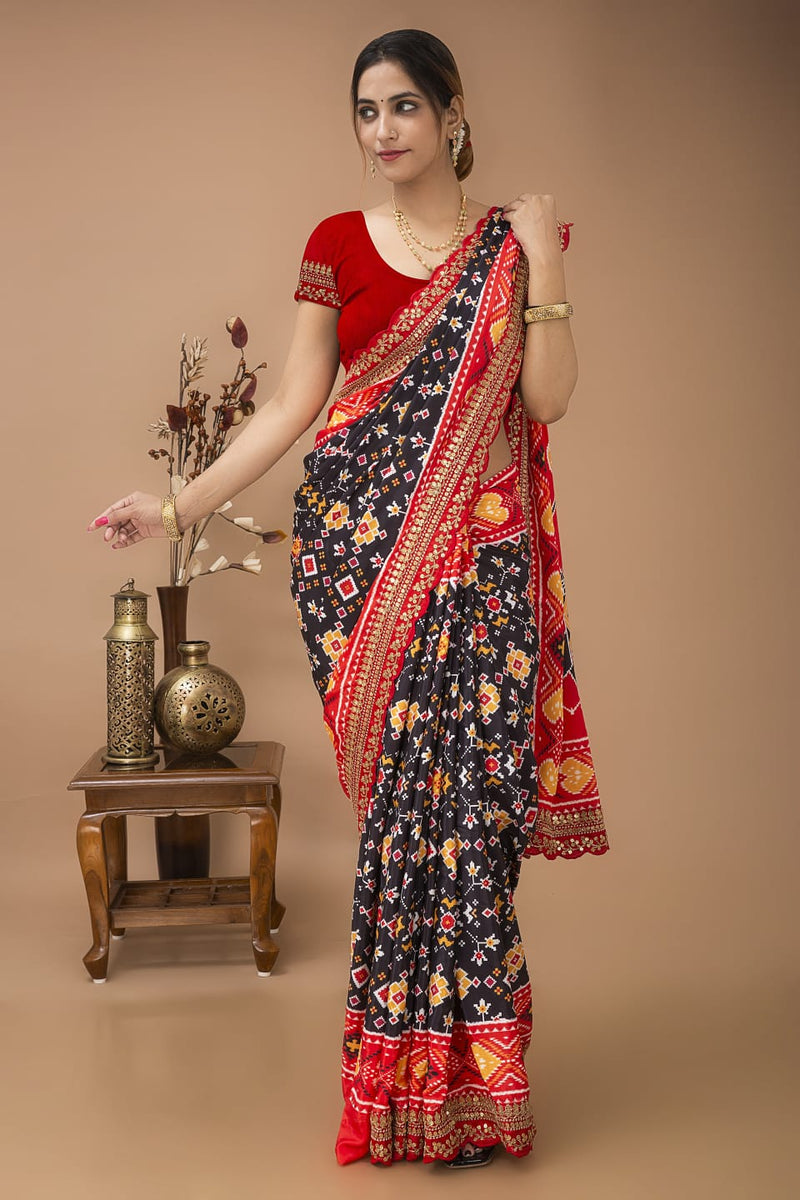 Satin Silk & Digital Print Saree Anant Tex Exports Private Limited