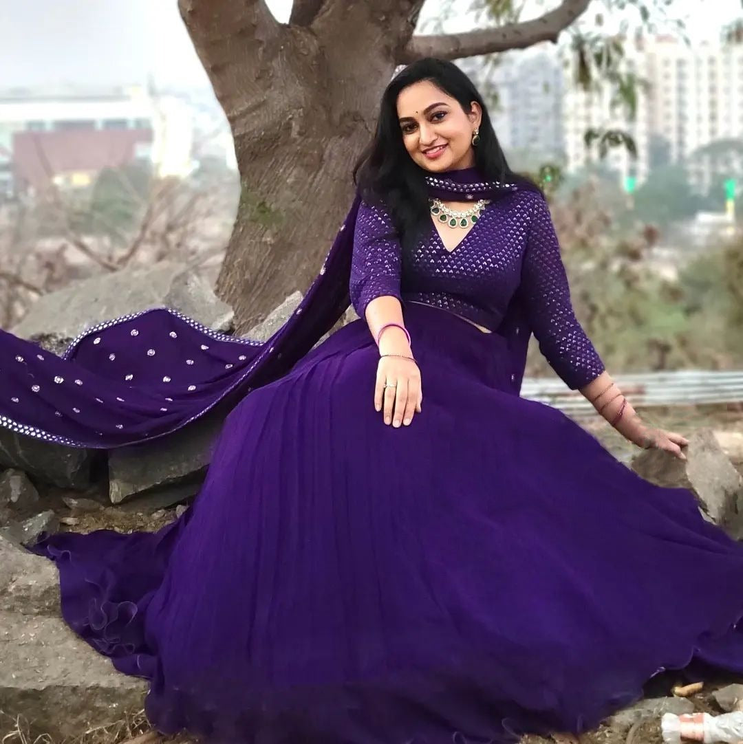 Beautiful Purple Lehenga Choli Anant Tex Exports Private Limited