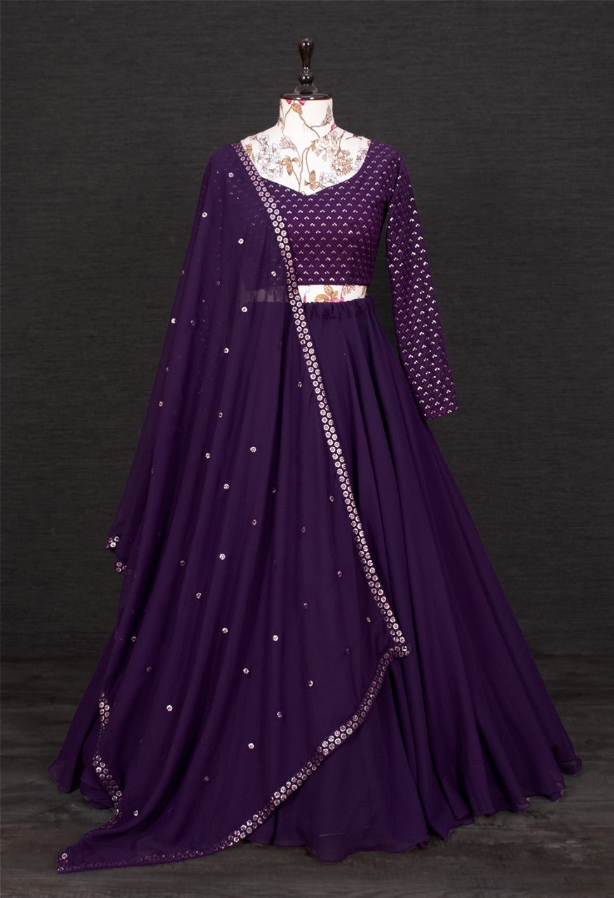 Beautiful Purple Lehenga Choli Anant Tex Exports Private Limited