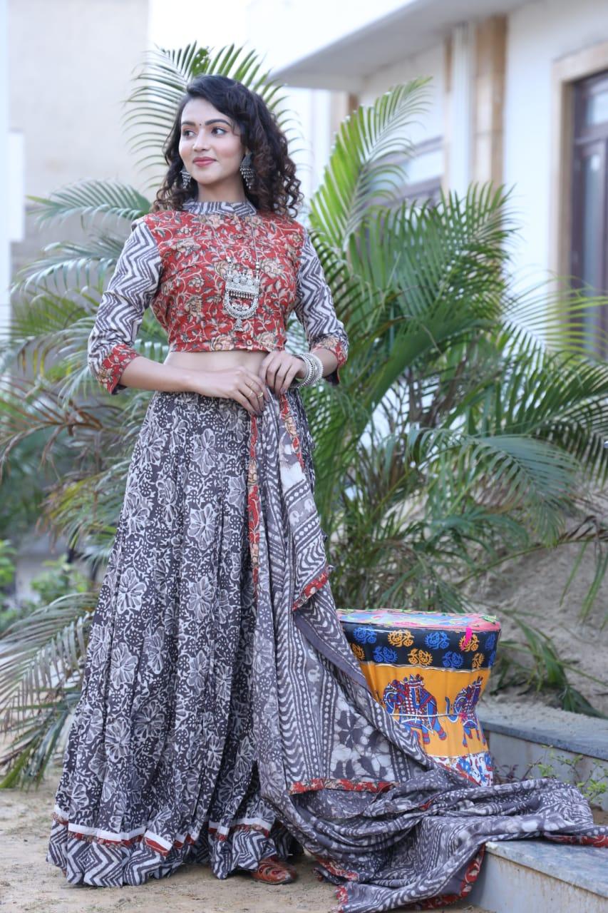 Designer Top &amp; skirt Printed Lehenga Anant Tex Exports Private Limited