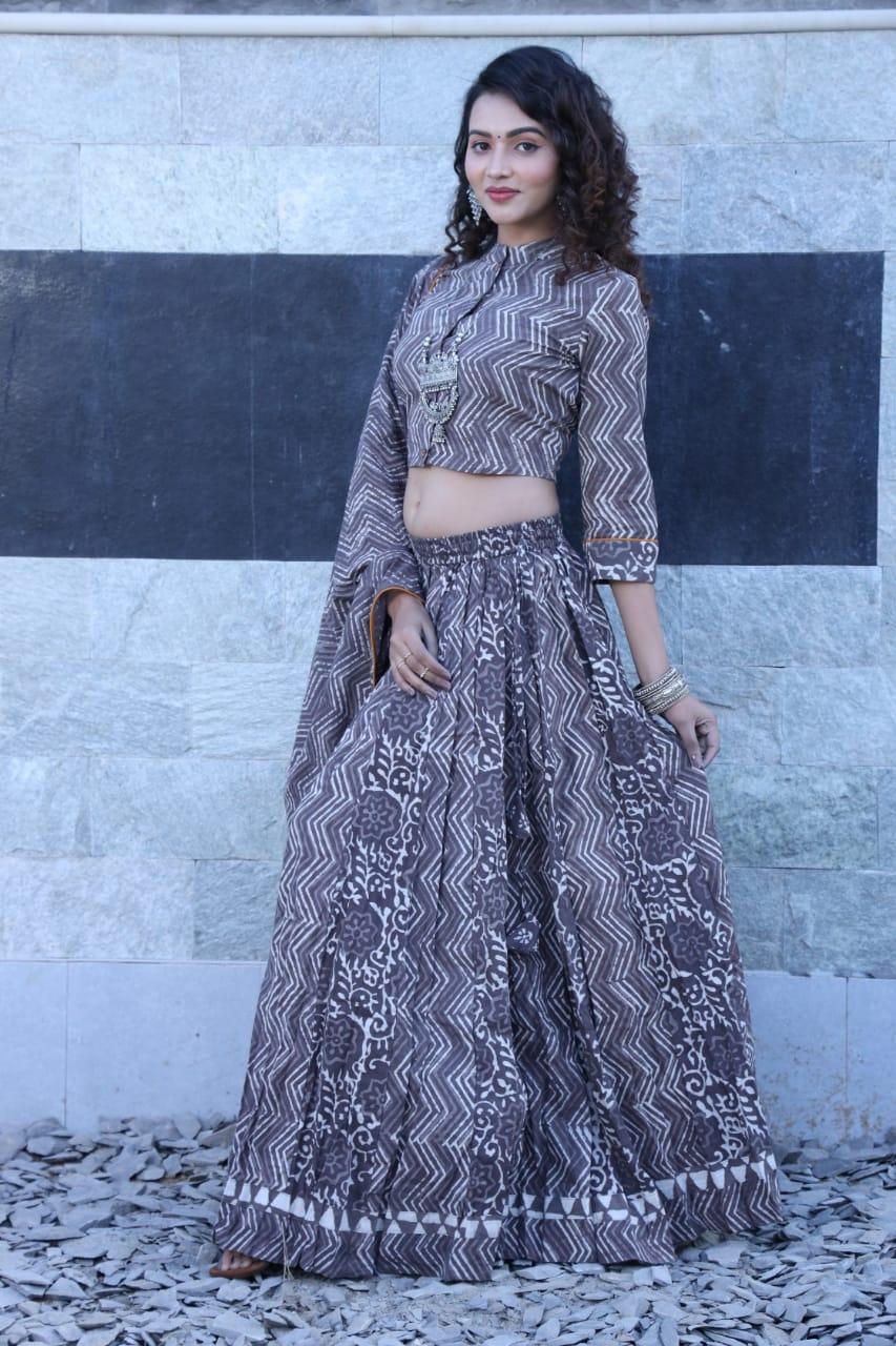 Designer Top &amp; skirt Printed Lehenga Anant Tex Exports Private Limited