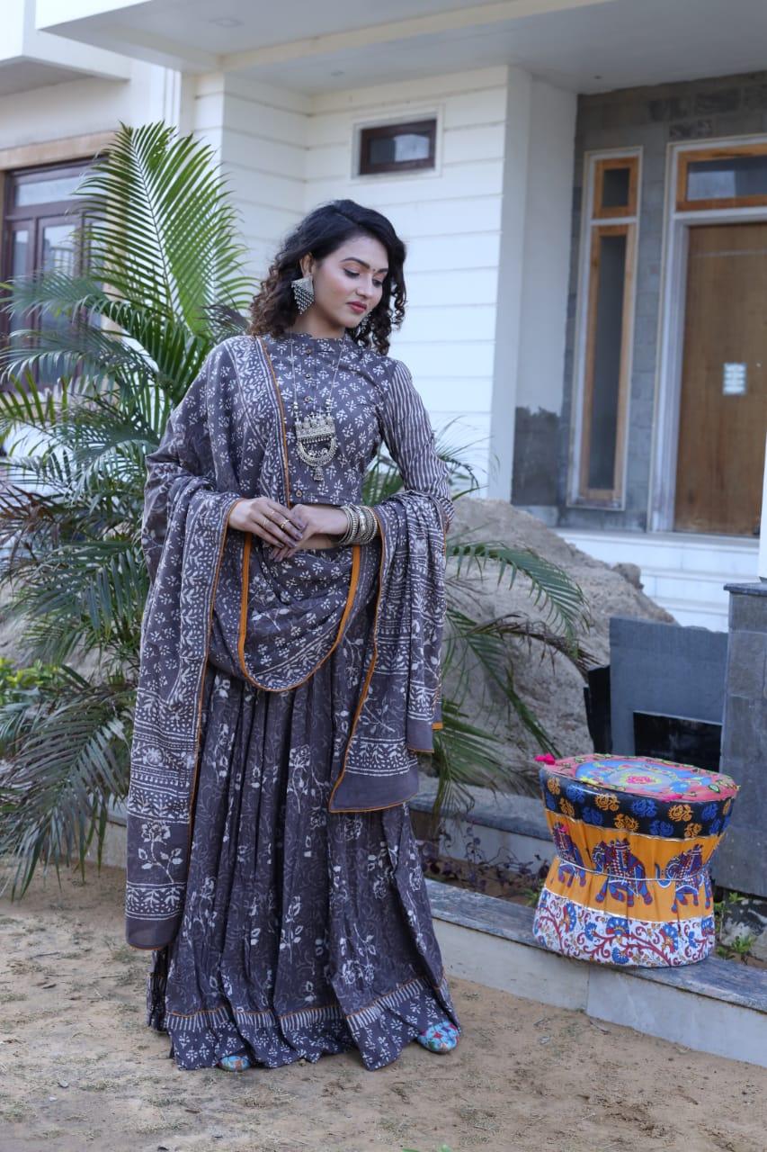 Designer Top &amp; skirt Printed Lehenga Anant Tex Exports Private Limited