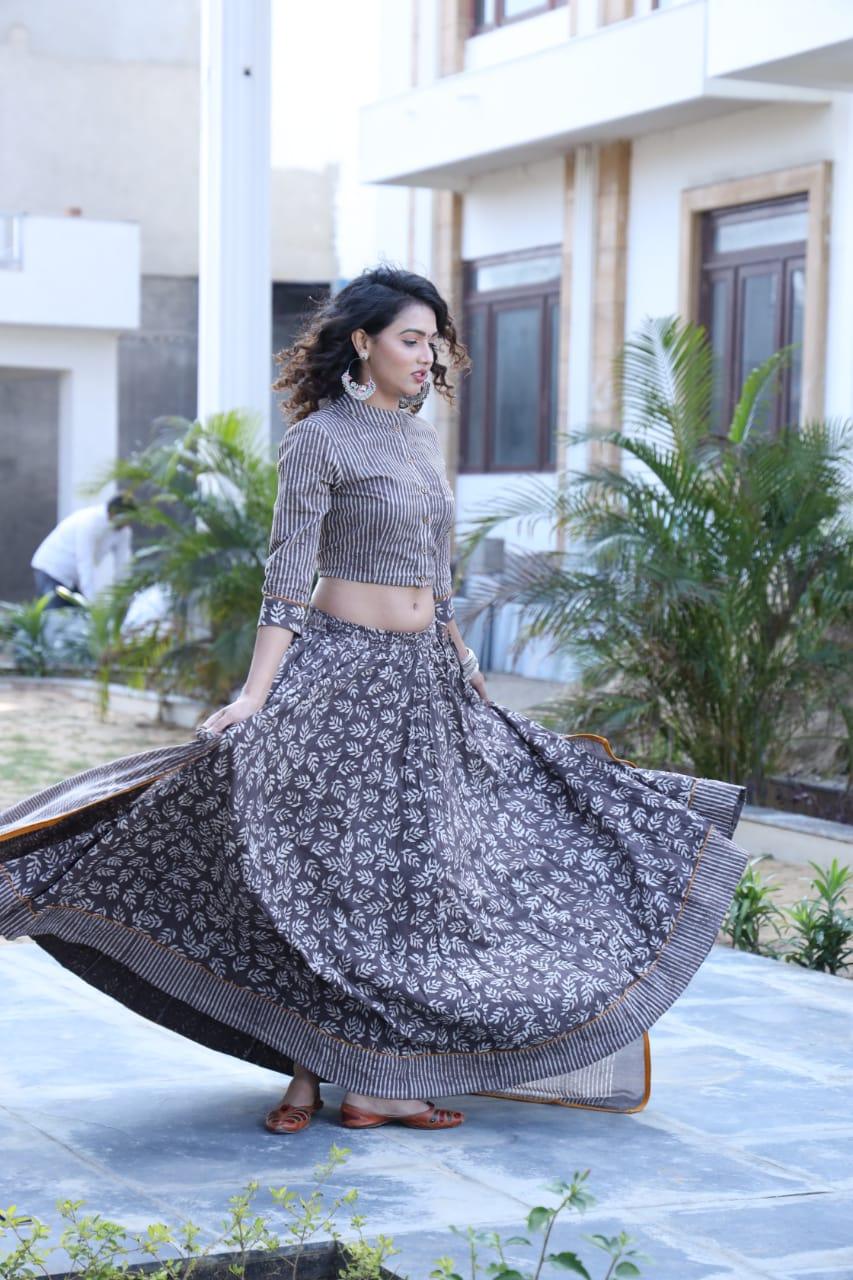 Designer Top &amp; skirt Printed Lehenga Anant Tex Exports Private Limited