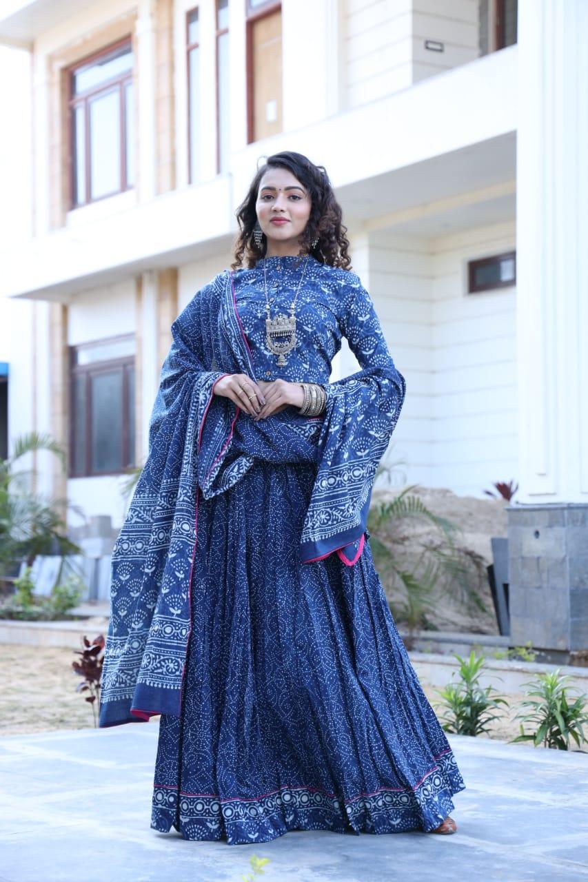 Designer Top &amp; skirt Printed Lehenga Anant Tex Exports Private Limited