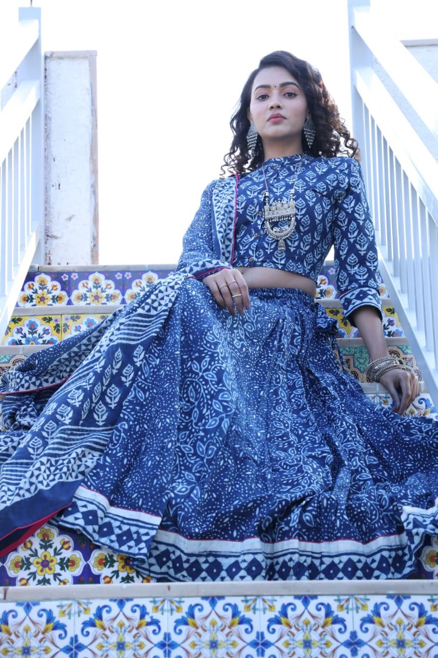 Designer Top &amp; skirt Printed Lehenga Anant Tex Exports Private Limited
