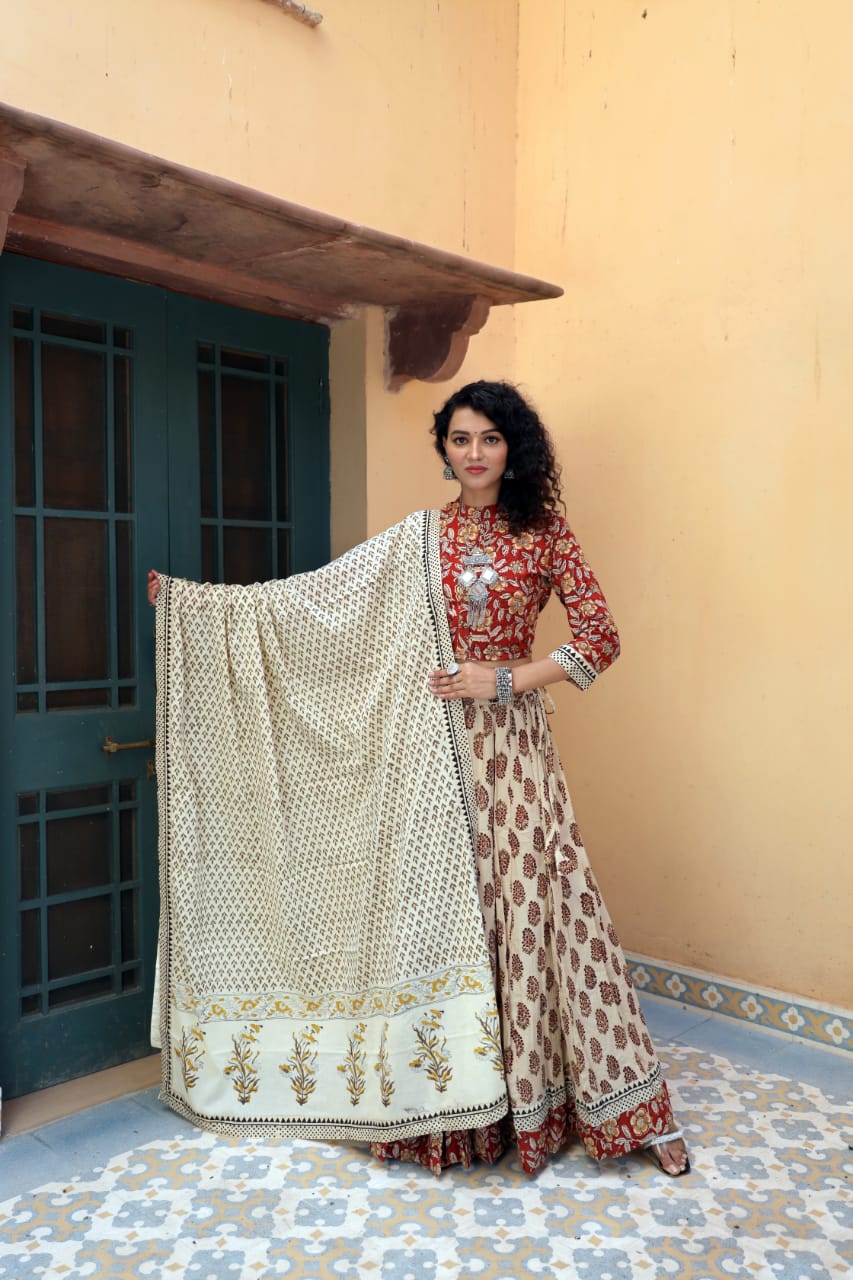 Designer Top & skirt Printed Lehenga Anant Tex Exports Private Limited