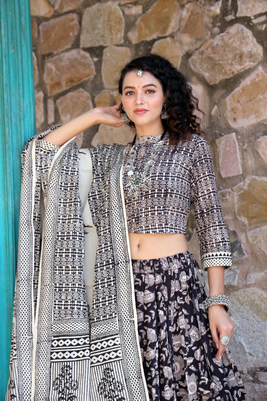 Designer Top & skirt Printed Lehenga Anant Tex Exports Private Limited