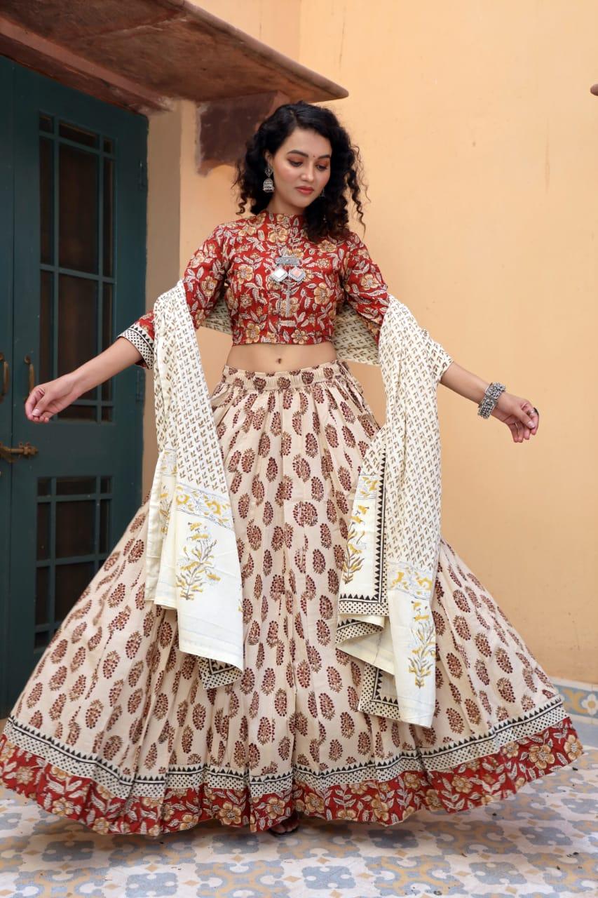 Designer Top &amp; skirt Printed Lehenga Anant Tex Exports Private Limited