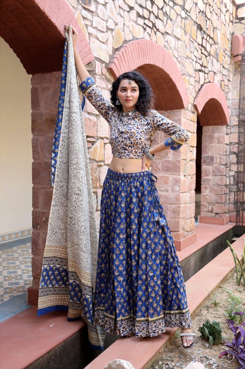 Designer Top &amp; skirt Printed Lehenga Anant Tex Exports Private Limited