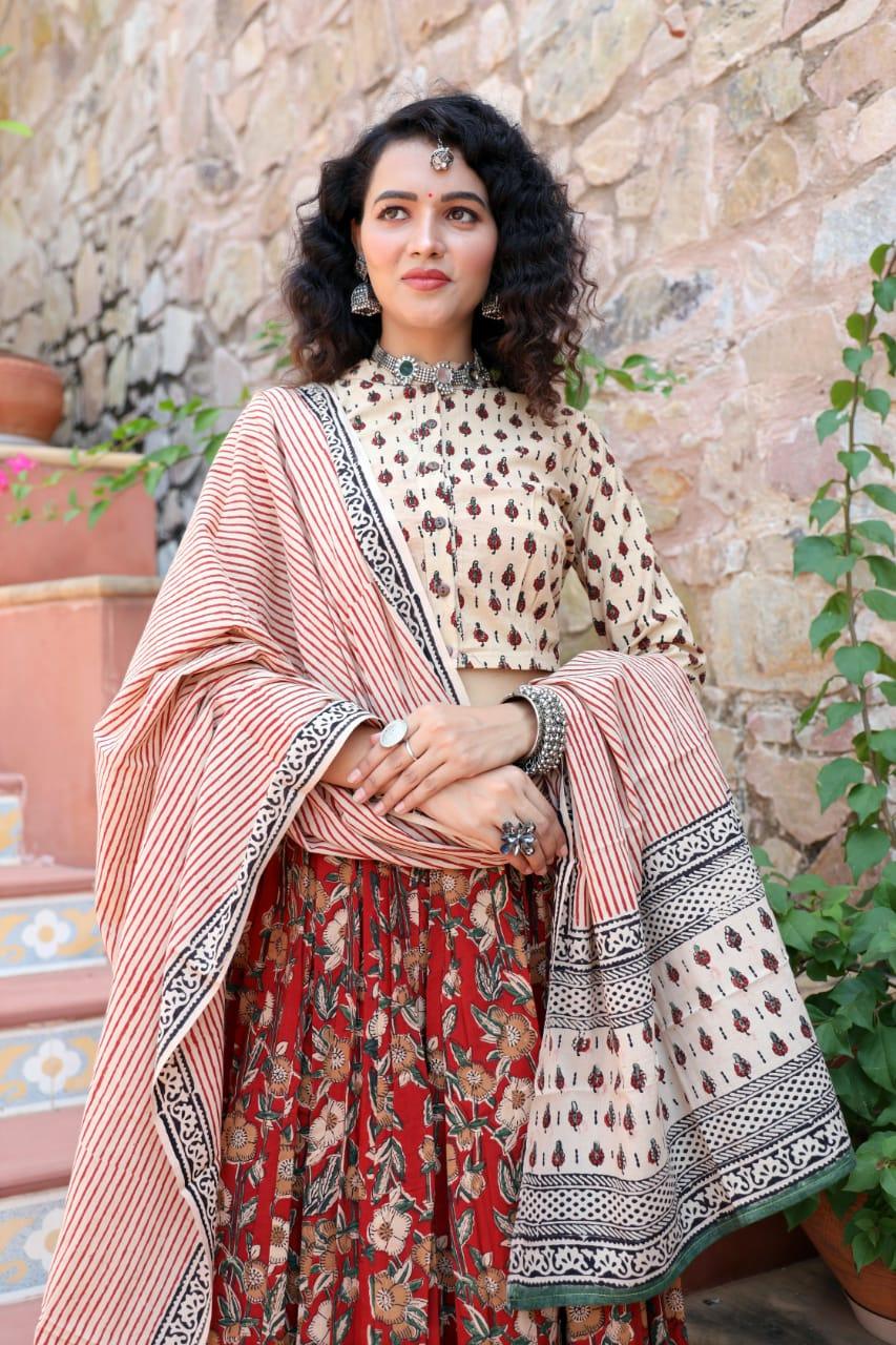 Designer Top &amp; skirt Printed Lehenga Anant Tex Exports Private Limited