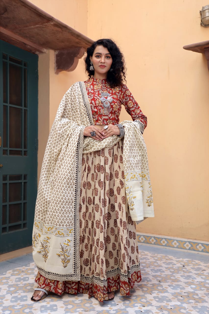 Designer Top & skirt Printed Lehenga Anant Tex Exports Private Limited
