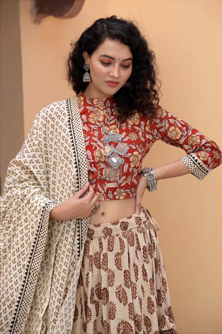 Designer Top & skirt Printed Lehenga Anant Tex Exports Private Limited