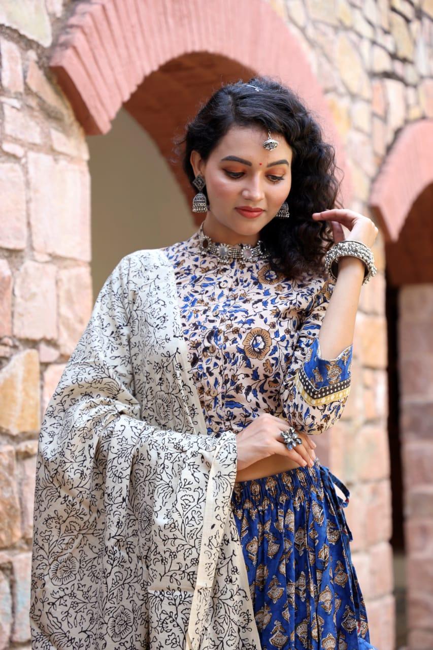Designer Top &amp; skirt Printed Lehenga Anant Tex Exports Private Limited