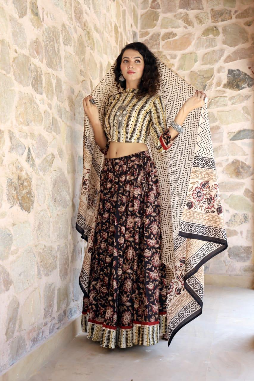 Designer Top &amp; skirt Printed Lehenga Anant Tex Exports Private Limited