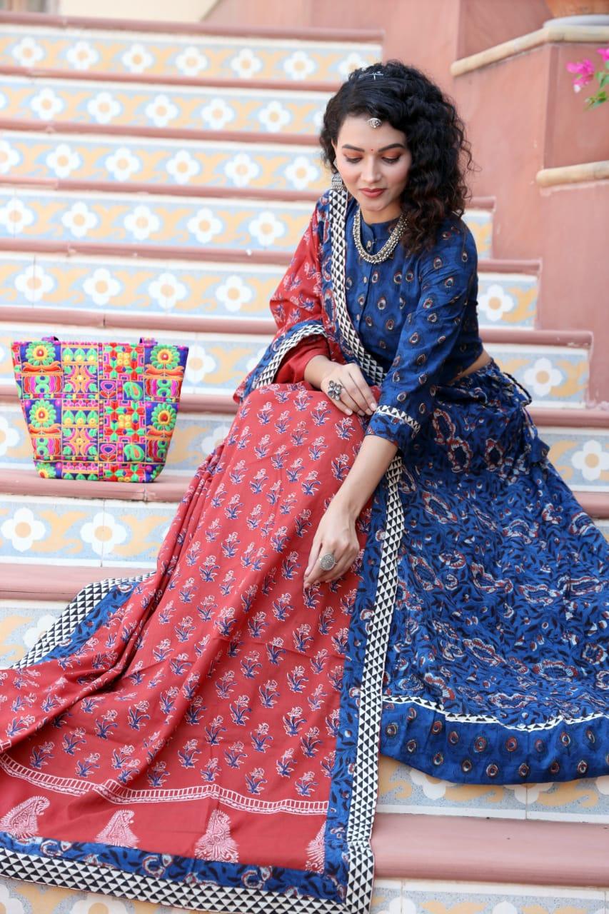 Designer Top &amp; skirt Printed Lehenga Anant Tex Exports Private Limited