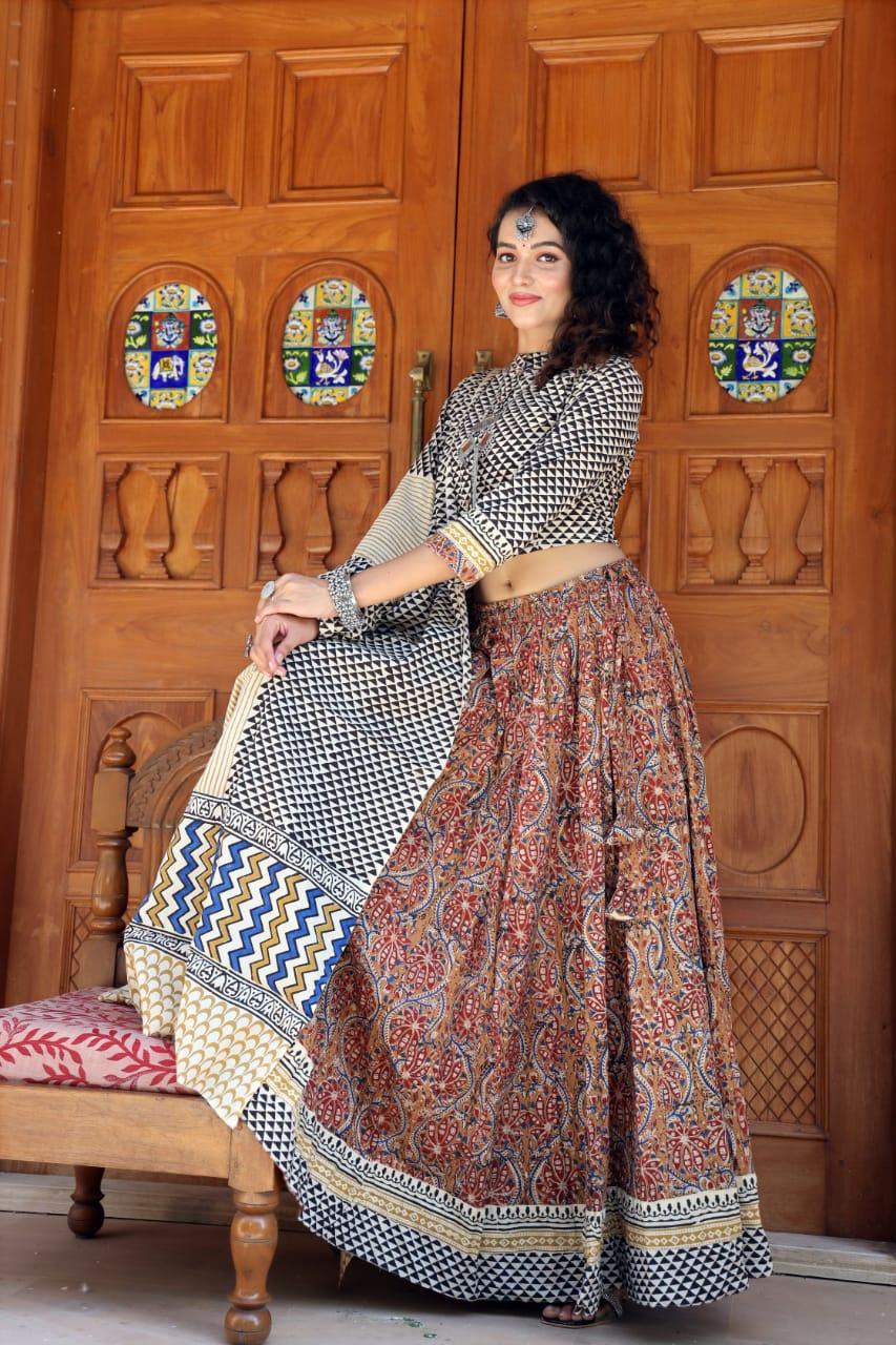 Designer Top &amp; skirt Printed Lehenga Anant Tex Exports Private Limited