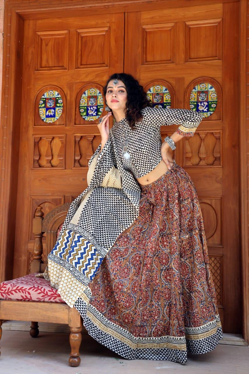 Designer Top &amp; skirt Printed Lehenga Anant Tex Exports Private Limited