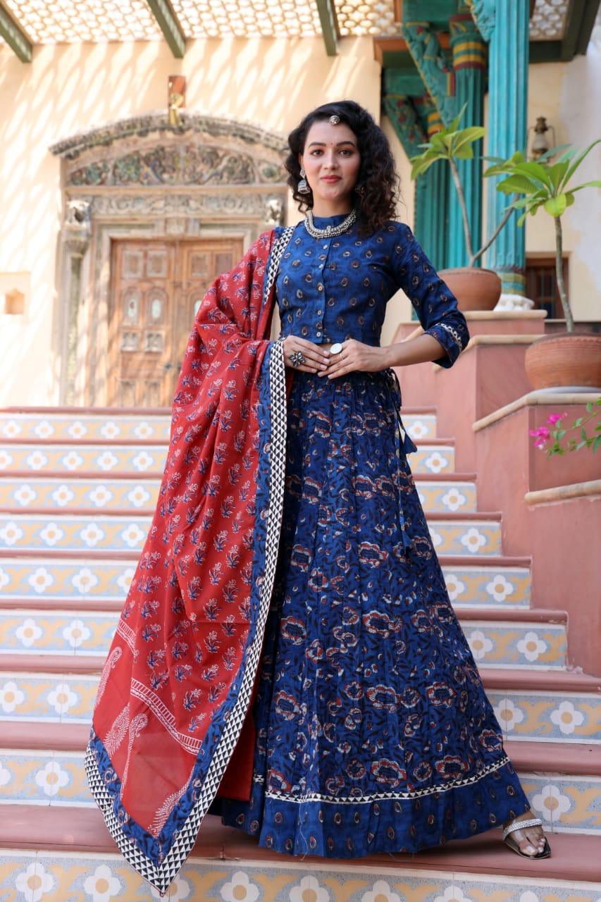 Designer Top &amp; skirt Printed Lehenga Anant Tex Exports Private Limited