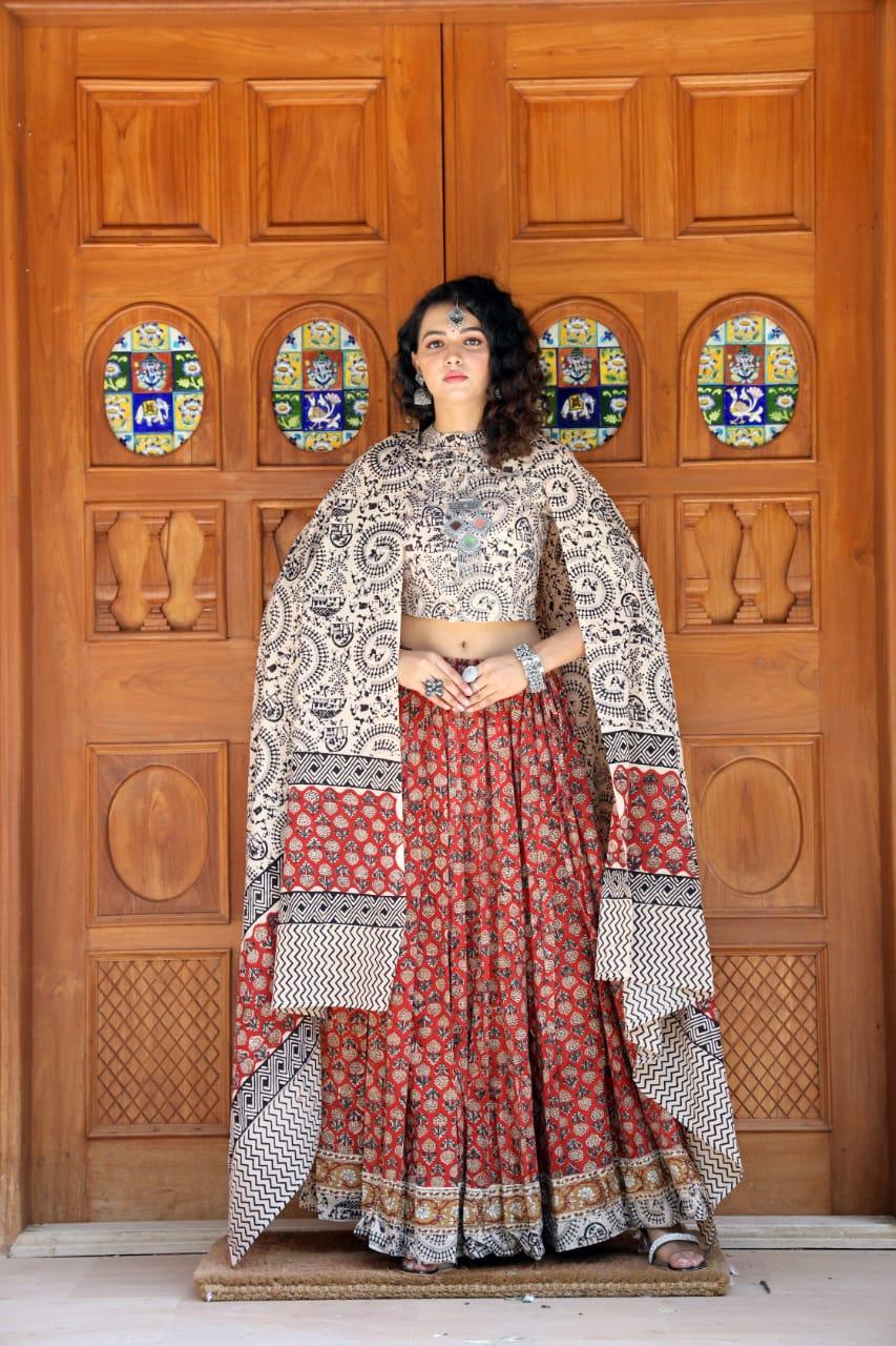 Designer Top &amp; skirt Printed Lehenga Anant Tex Exports Private Limited