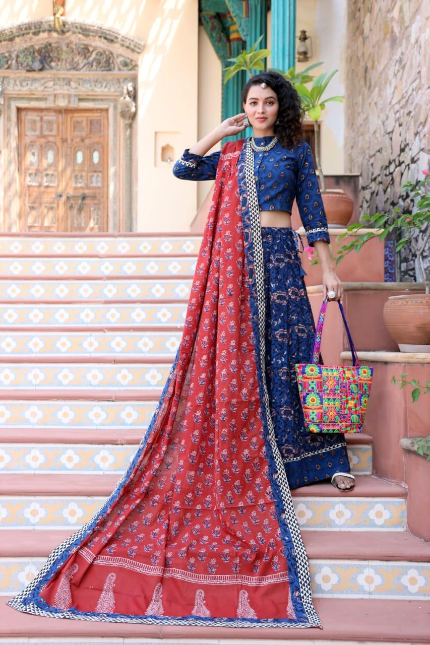 Designer Top &amp; skirt Printed Lehenga Anant Tex Exports Private Limited