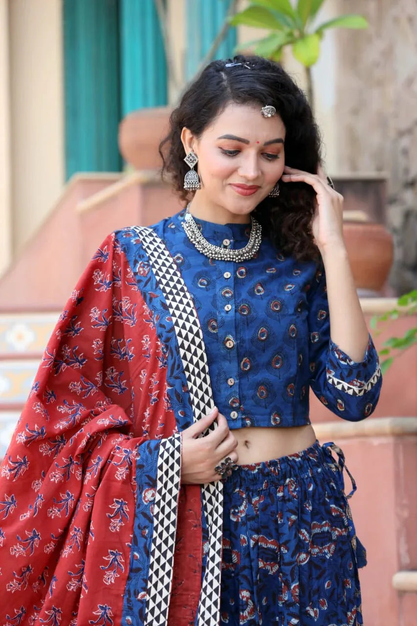 Designer Top &amp; skirt Printed Lehenga Anant Tex Exports Private Limited