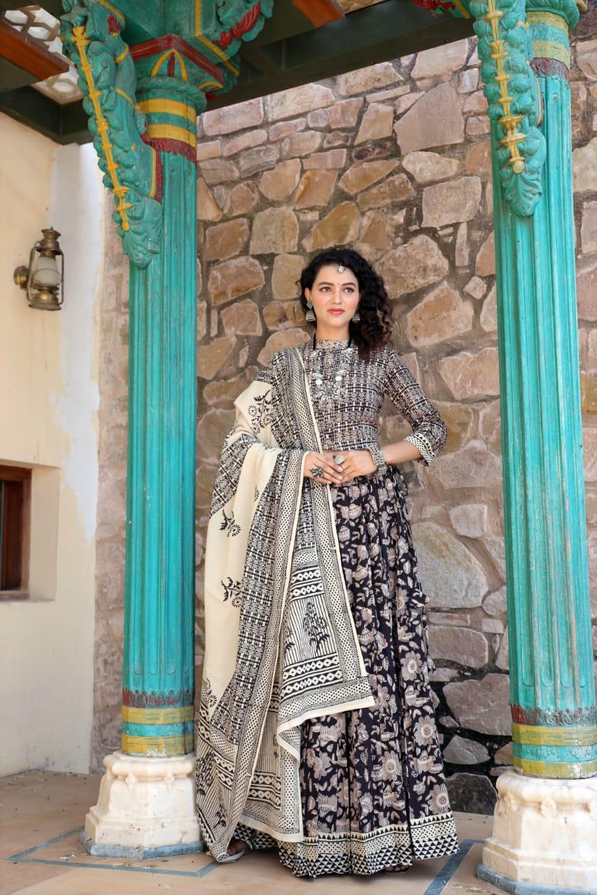 Designer Top &amp; skirt Printed Lehenga Anant Tex Exports Private Limited