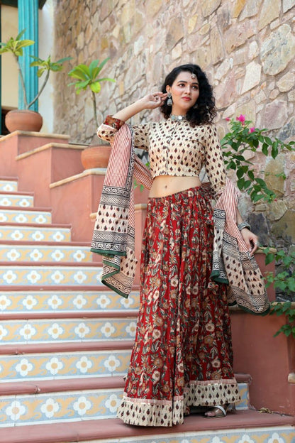 Designer Top &amp; skirt Printed Lehenga Anant Tex Exports Private Limited