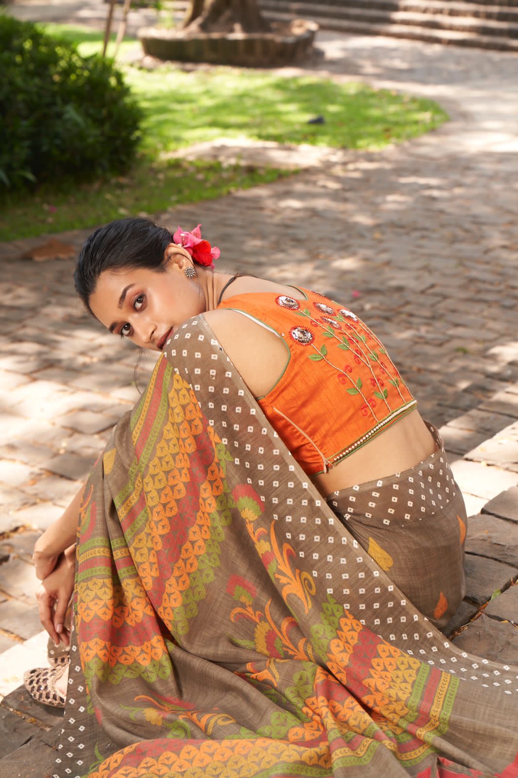 Sr Mercury Vol-3 Ethnic Fancy Wear Handwork Pure Linen Printed Saree Catalog Wholesaler Anant Tex Exports Private Limited