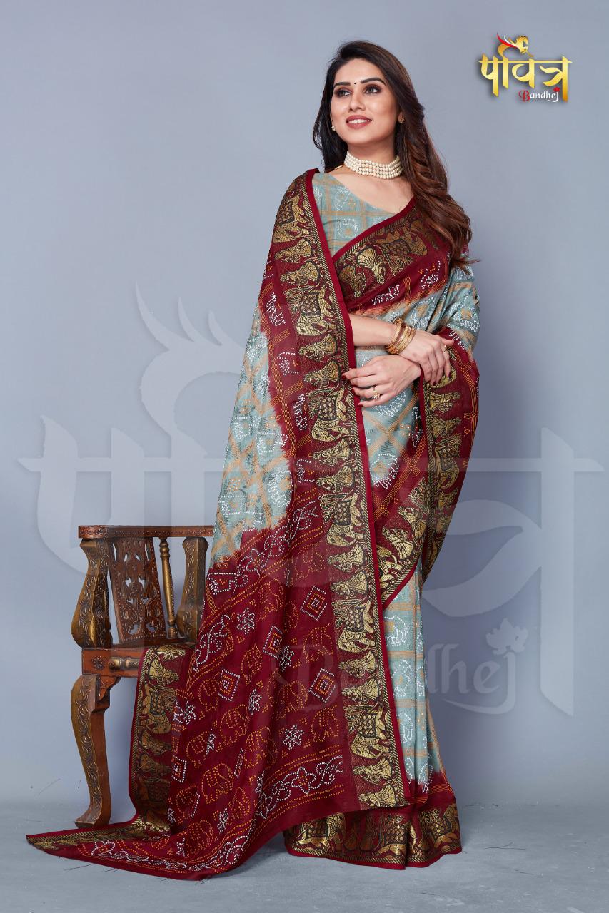 Patola Style Bandhani Saree Anant Tex Exports Private Limited