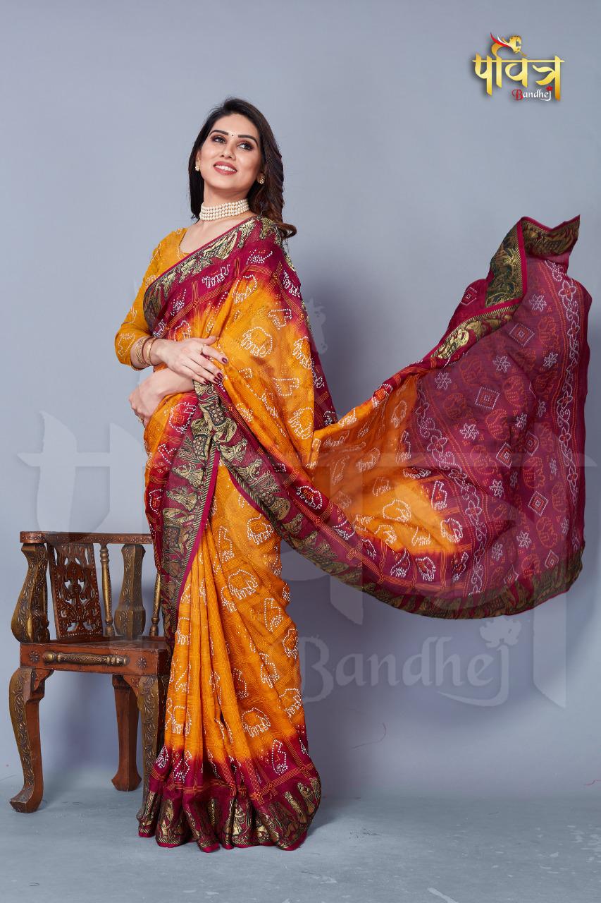 Patola Style Bandhani Saree Anant Tex Exports Private Limited
