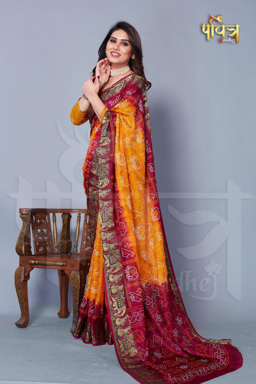 Patola Style Bandhani Saree Anant Tex Exports Private Limited