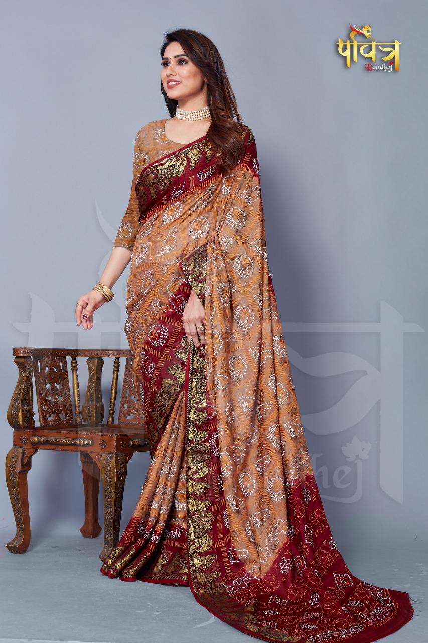 Patola Style Bandhani Saree Anant Tex Exports Private Limited