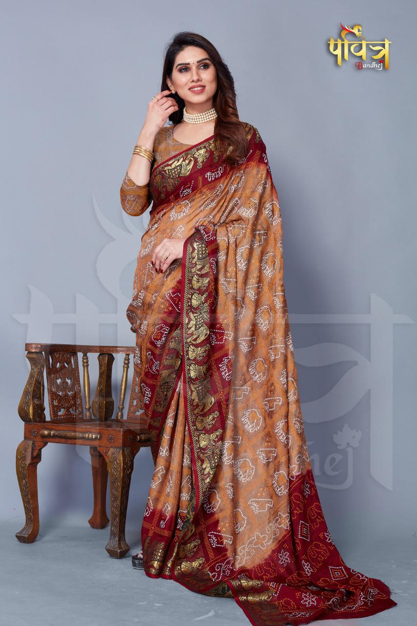 Patola Style Bandhani Saree Anant Tex Exports Private Limited
