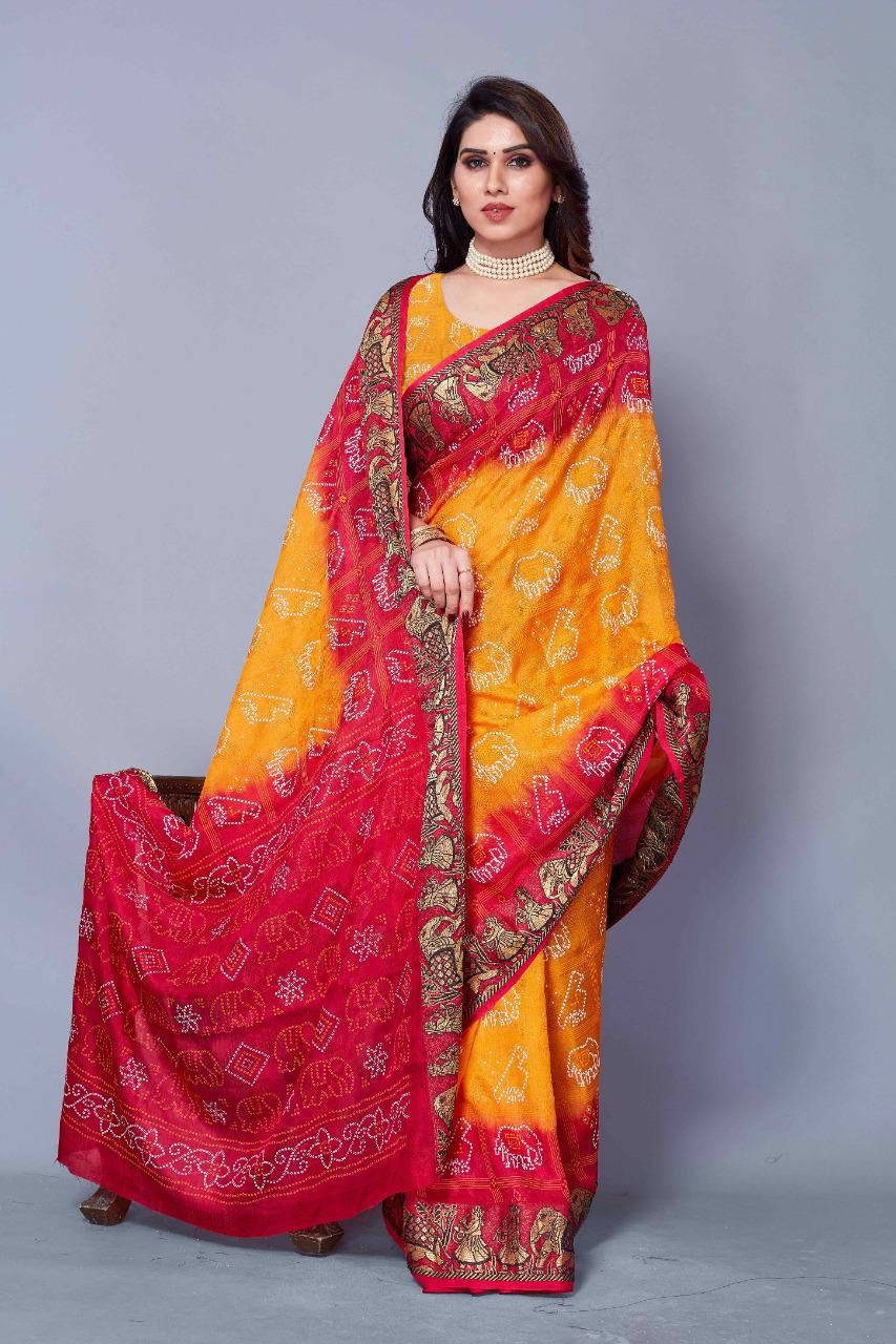 Patola Style Bandhani Saree Anant Tex Exports Private Limited