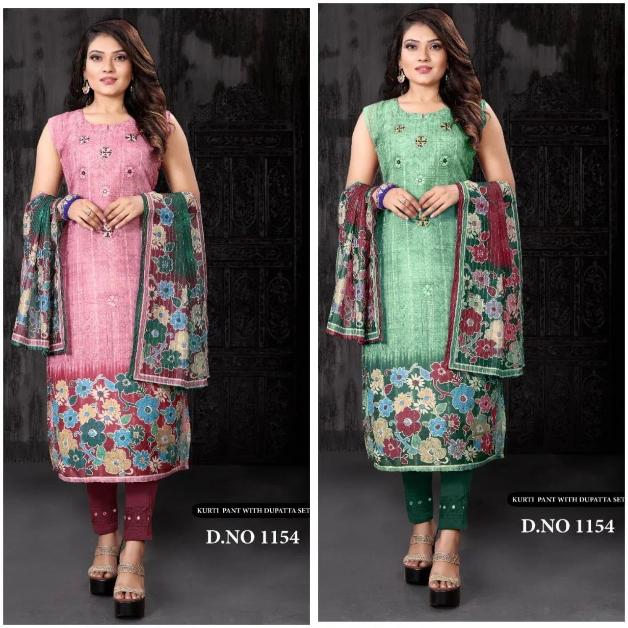 Heavy Sanderi Silk With Digital Print Suit Anant Tex Exports Private Limited